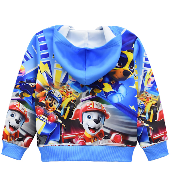Tecknad barnjacka Paw Patrol Kläder Dragkedja Hooded 110CM