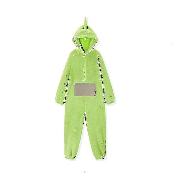 Teletubbies One Piece Pyjamas Kvinders mænd og kvinders hjemmetøj fortykket Coral Fleece_y - yellow L