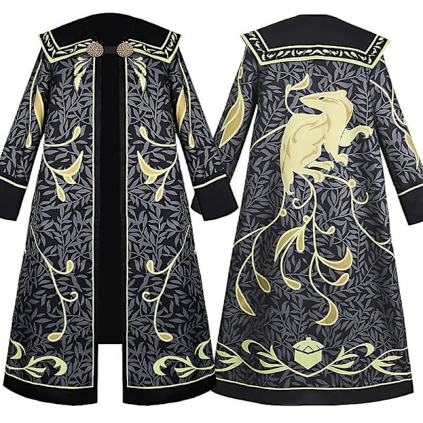 Harry Potter Tylypahkan koulukylpytakki Cosplay-asut Cape takki aikuisille - Hufflepuff 2XL