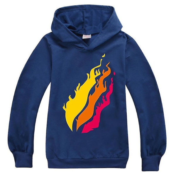 Børn Drenge Prestonplayz Langærmet Hættetrøje Pullover Sweatshirt Toppe CNMR Dark Blue 15-16 Years