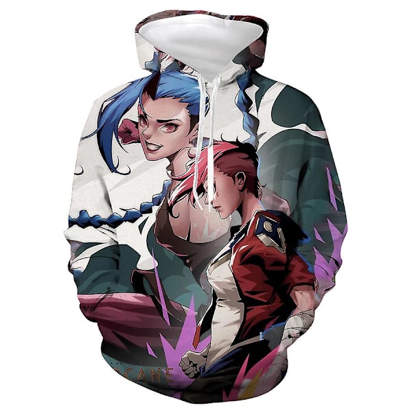 League of Legends Arcane Jinx termisk genser -Stil B-S H