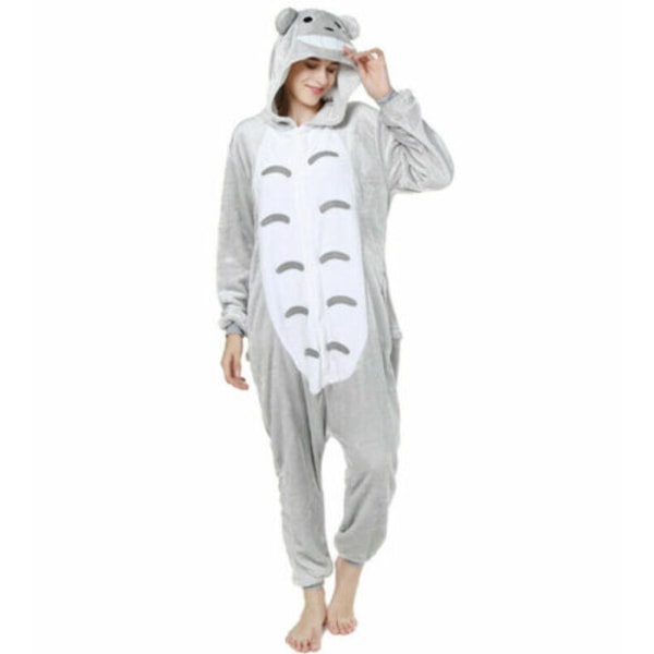 Djurpyjamas Kigurumi Nattkläder Kostymer Vuxen Jumpsuit Outfit V #2 Totoro kids M(6-7Y)