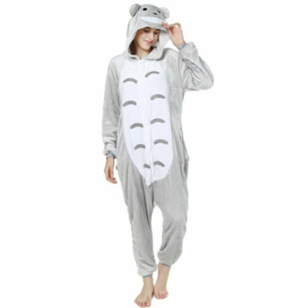 Eläinten pyjamat Kigurumi Yöasut Puvut Aikuisten Jumpsuit Outfit V #2 Totoro adult S