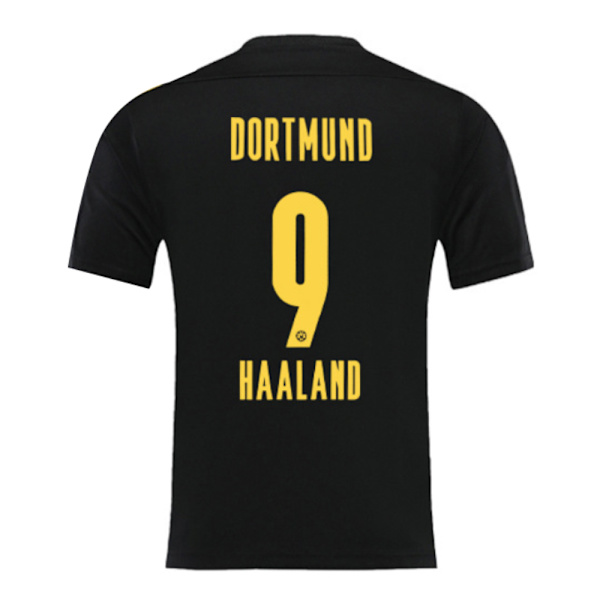 Dortmund Away Haaland Kids Football Kits for Boys Y black 8-9 Years