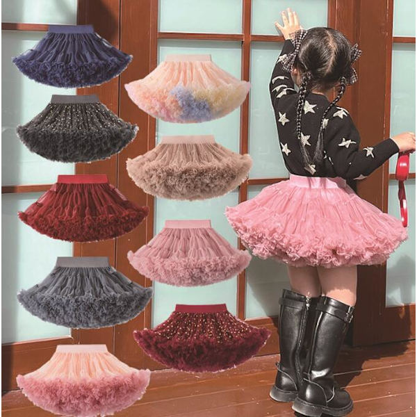 Baby Girls Tutu-hame Prinsessan syntymäpäiväjuhlahame - dark blue L