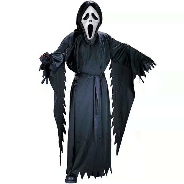 Halloween Scream Scare Ghost Costume Cosplay Kids Performance Cozy
