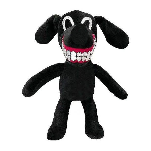 Tecknad sirenhuvud Skräckfylld docka påskpresentleksak för barn V Black dog 30cm