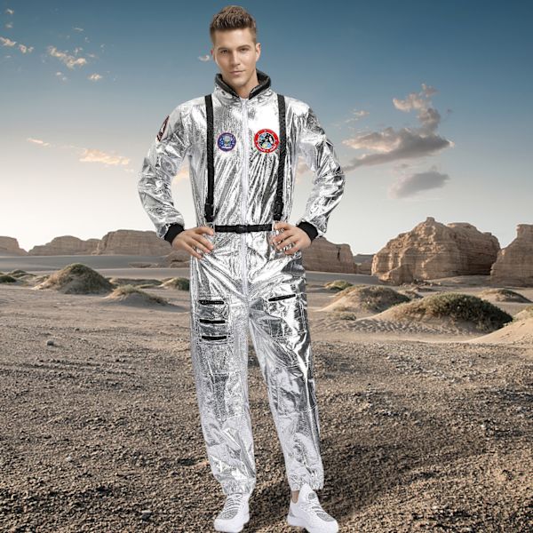 Astronaut Spaceman Cosplay-kostyme Sølv romdrakt Y M