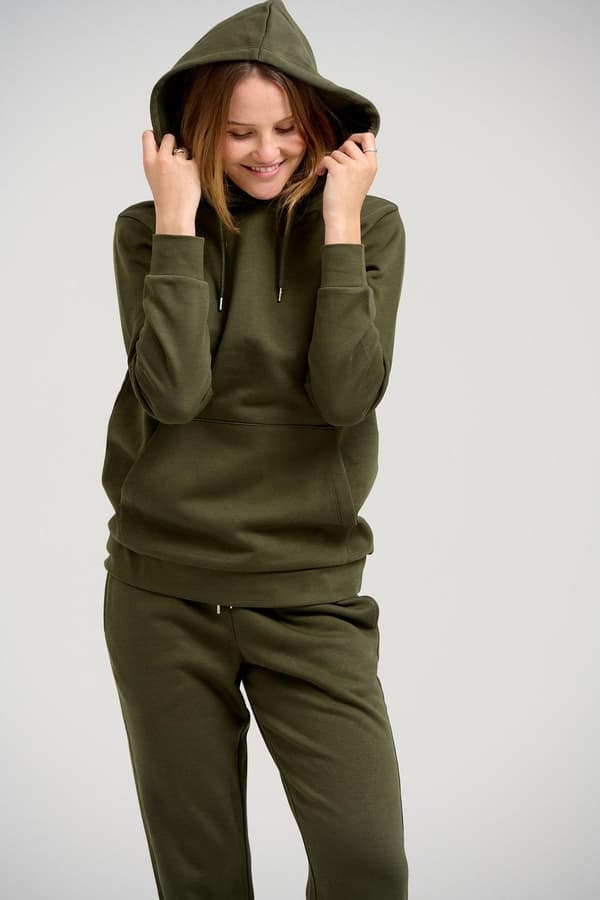 Basic Hoodie weat - Mørkegrøn H S