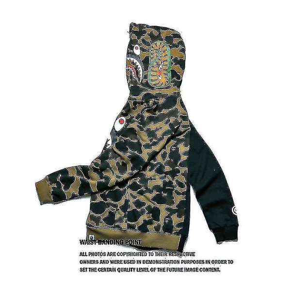 Bape Fashion Stitching Hooded Shark Sweatshirt/overflate CNMR XL