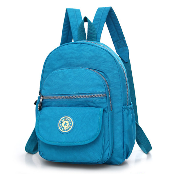 Kvinnor Nylon Mini Ryggsäck Handväska Liten Ryggsäck Axel Ryggsäck Resväskor -1 Sky Blue