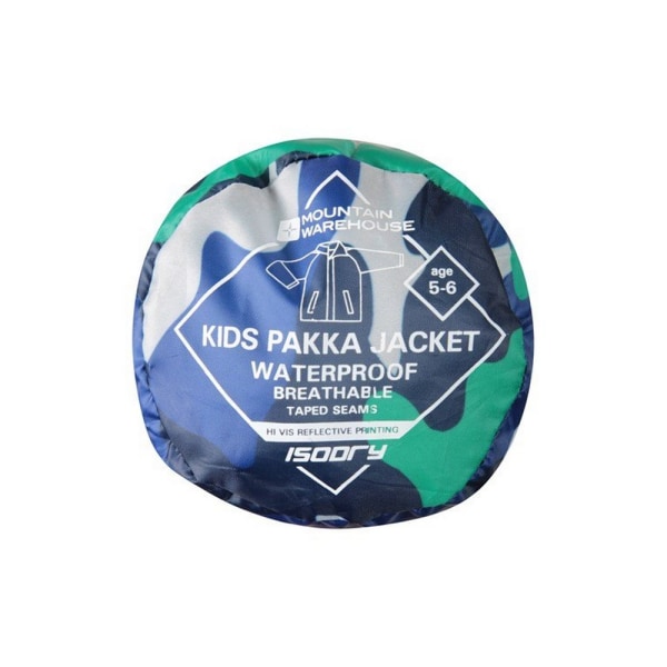 Mountain Warehouse Kids/Barn Pakka Camo vanntett jakke Z X Blue 11-12 Years