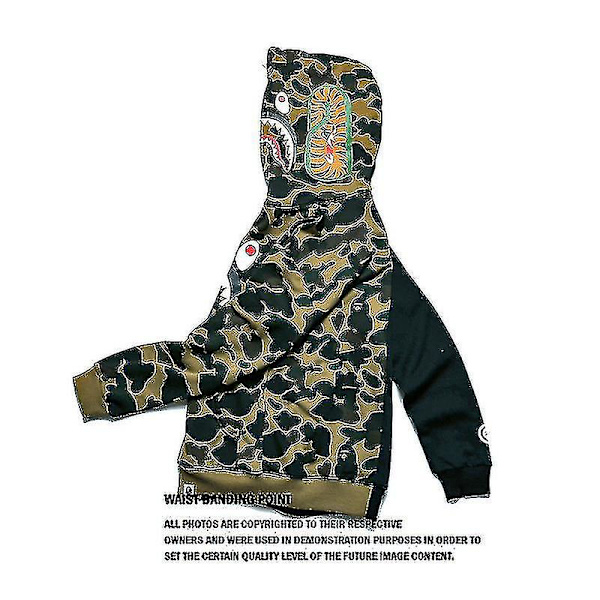 Bape Fashion Stitching Hooded Shark Sweatshirt/yt CNMR 4XL