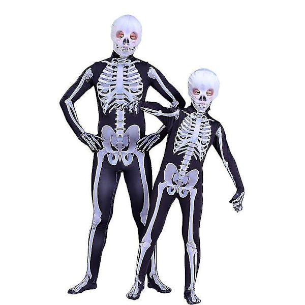 Halloween-asu Skeleton-asut lapsille ja aikuisille - 160