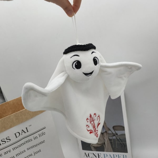 2022 Lasten pehmolelu Qatar World Cup maskottinukke täytetty lapsi P -1 White ONESIZE