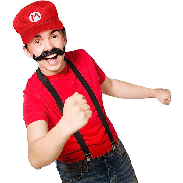 2 Super Mario -hatun setti - Mario ja Luigi Caps Red and Gre -