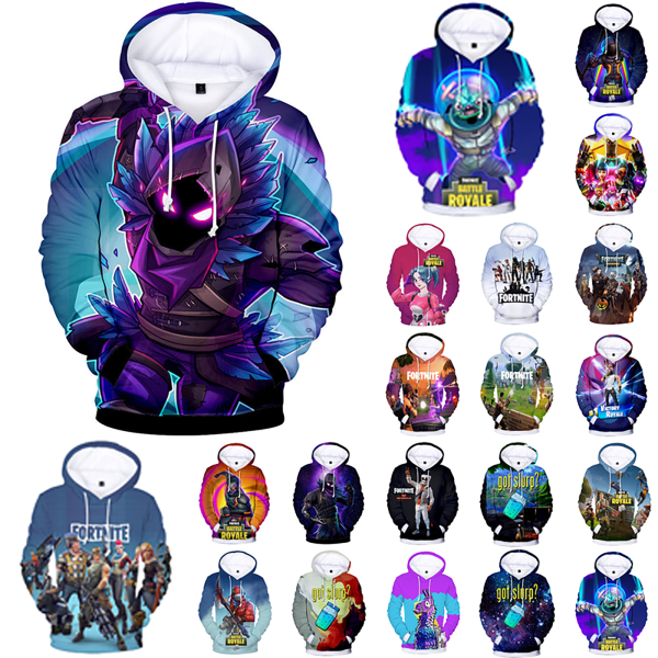 Fortnite Hoodie Youth 3D-printede porte Hættetrøje sweatshirt Z #1 S