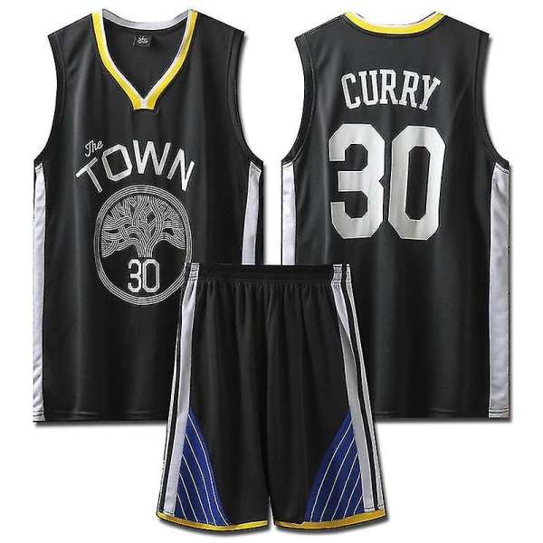 #30 Stephen Curry Basketball Jersey Kids Suit Warriors CNMR S(120-130cm)