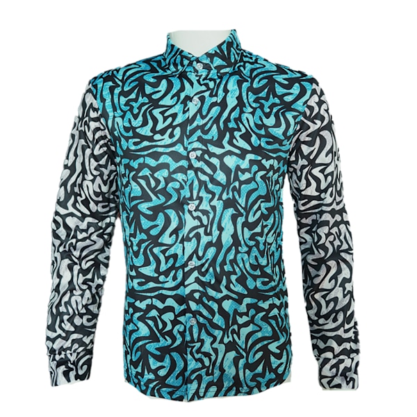 3d digitl utskrift långärmd exotisk skjort Hlloween Cosply kostym för män Z X a 4xl