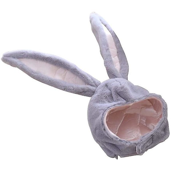 Rabbit Ear Cap Huvudbonader Tecknad djurhatt rörlig öra Plysch Söt hatt för kvinnor flickor CNMR
