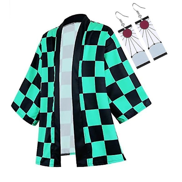 Demon Slayer Kimetsu No Yaiba Haori Kimono Cosplay kostume Agatsuma Zenitsu Kochou Shinobu Summer Co H