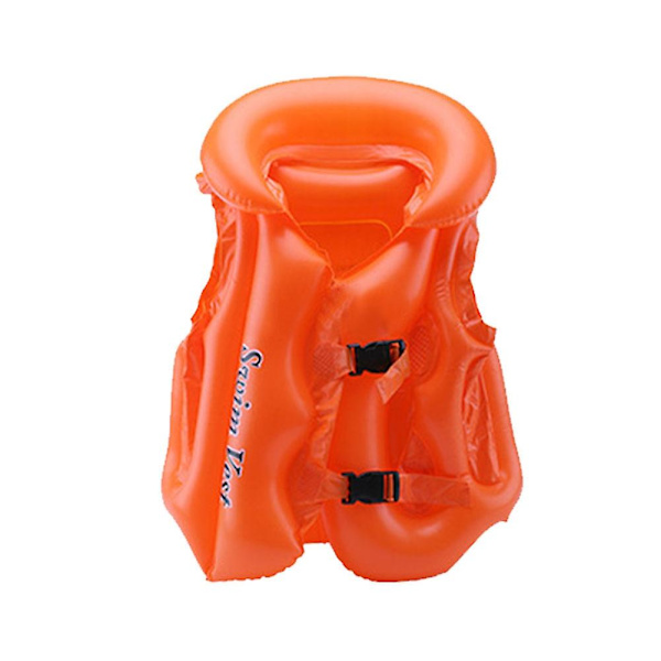 Kaesichildren Kids Float Uppblåsbar simlivväst Vattensäkerhetsräddningsjacka CNMR Orange M