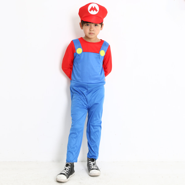 Cosplay Super ario-kostymer för vuxna och barn red L H green M