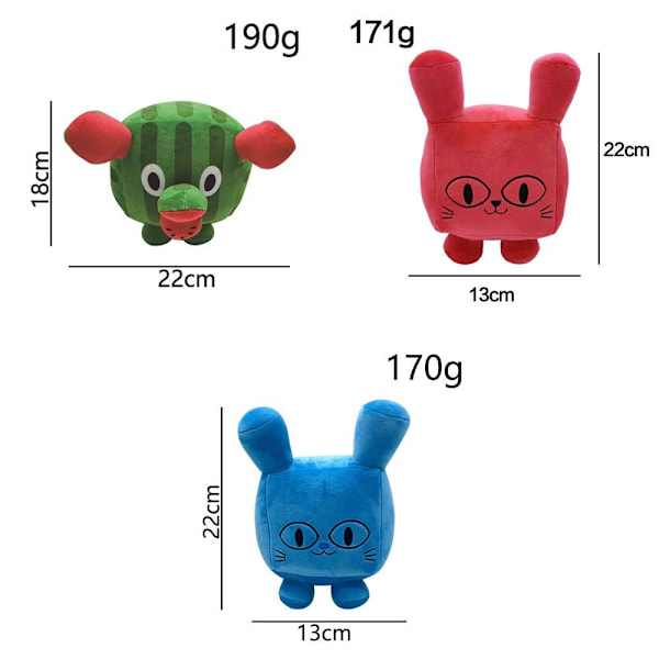 Titanic Balloon Cat Pehmolelu täytetyt eläinnukketyyny Z Watermelon