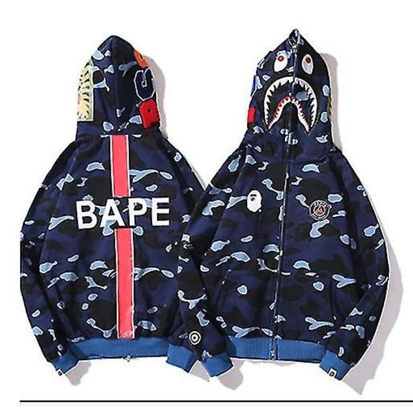 Bape Wgm japanska hajhuvud 3d digitalt print par Casual Y M