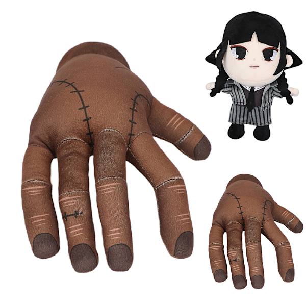 Onsdag Addams The Thing Hands Plyschleksaker Uppstoppad docka Present -1 Palm