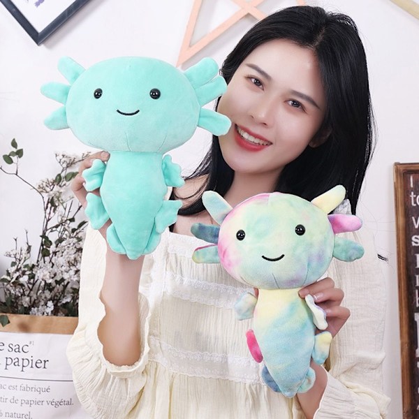 Axolotl Plyschdjur Plyschdocka Gosedjur 20cm GUL -1 yellow