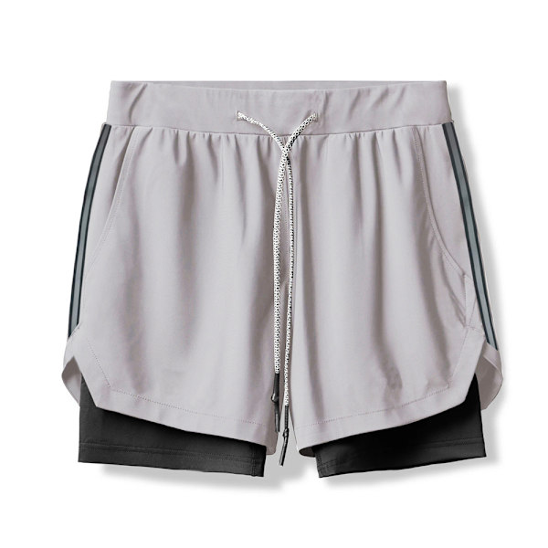 Löysät miesten urheilushortsit Kesähousut Rantahousut Kiristysnyörillä. grey XL