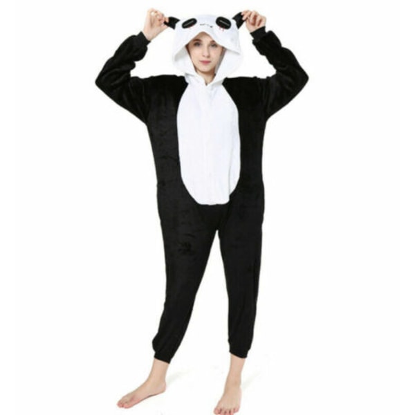 Dyrepyjamas Kigurumi nattøj Kostumer Voksen Jumpsuit Outfit Z X #2 Panda kids L(8-9Y)
