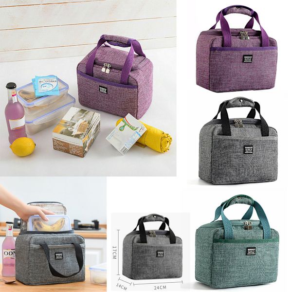 Kannettava Thermal Tote Cooler käsilaukku V light gray 24*14*17cm