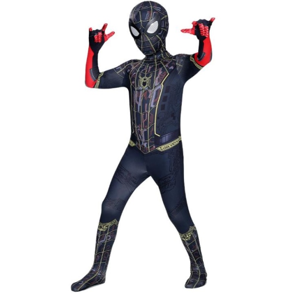 Kids Spiderman Fancy Dress Party Jumpsuit Cosplay Costume K Black camouflage 100cm