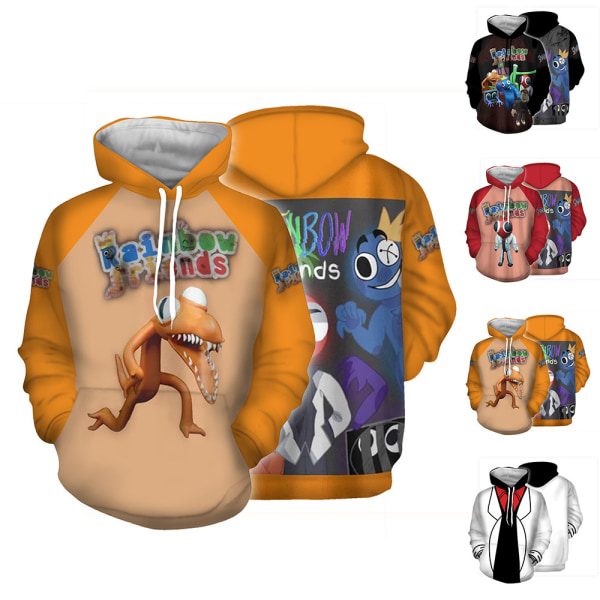 Børne Roblox Rainbow Friends Hættetrøjer Sweatshirt Pullover Present Z D 130cm