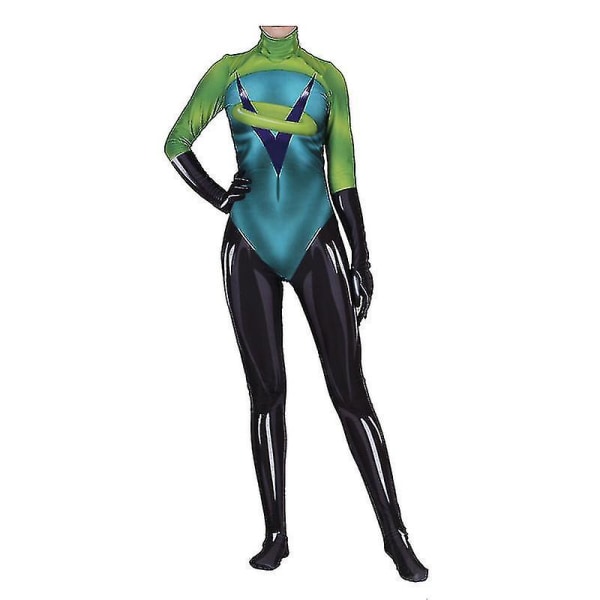 Voyd Cosplay The Incredibles 2 Cosplay For Voksne Børn Kvinder - green Adult XXL