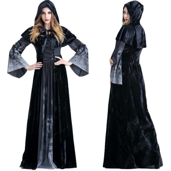 Halloween Witch Grim Reaper Cosplay festkostume XL = UK/AU 14 = EU 40 / S = UK/AU 8 = EU 34
