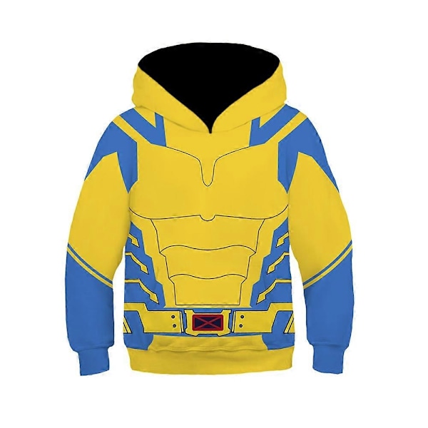 Børne Drenge Deadpool & Wolverine Hoodie Casual Langærmet Hoodie Løstsiddende Trøje Topper - Xin Gul Yellow 4-5 Years