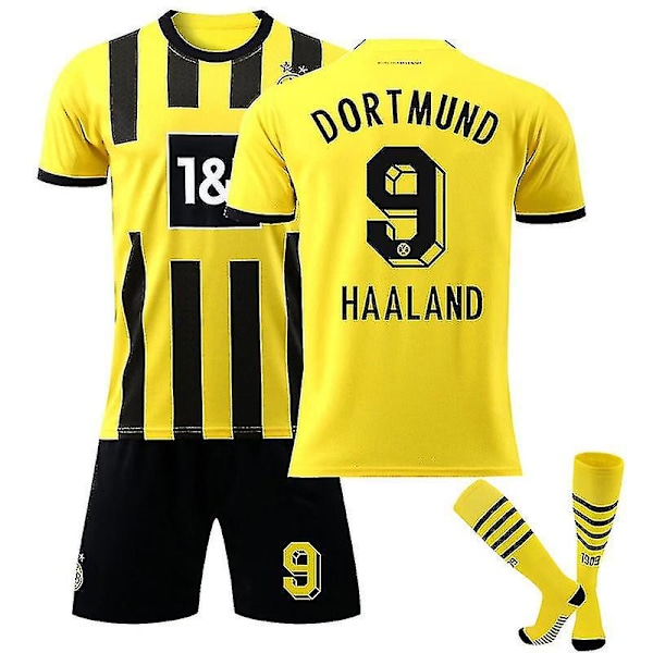 2022-2023 Borussia Dortmund trøje børne fodboldtrøje herre fodboldtrøje Kit V HAALAND 9 2XL