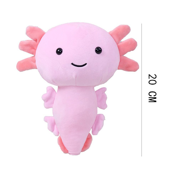 Axolotl Plyschdjur Plyschdocka Gosedjur 20cm GUL -1 yellow