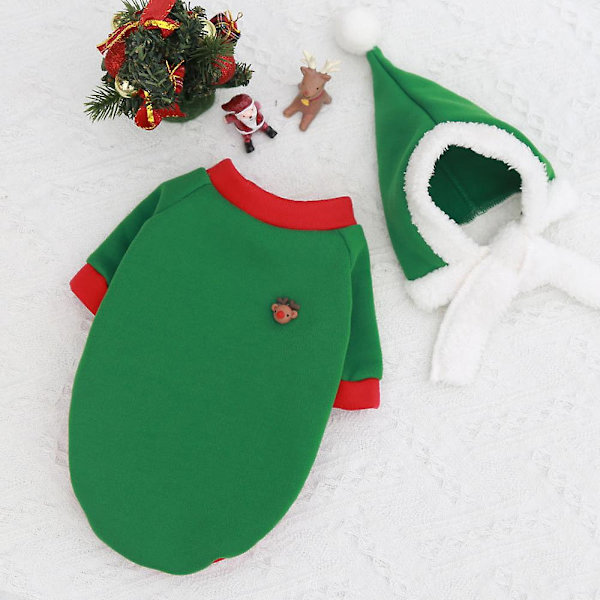 Xmas Hund Semesterdräkt Nytt År Jul Husdjurskläder för hund och katt CNMR style 5 XS