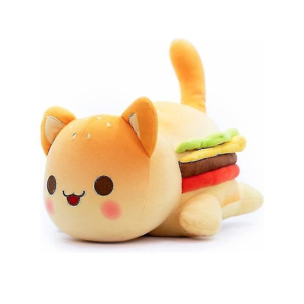 Söpö kissan pehmo Donut Cat Pehmo Kawaii Cat pehmo sopii lasten joululahjaksi syntymäpäivälahjaksi 25cm-r CNMR Burger Cat