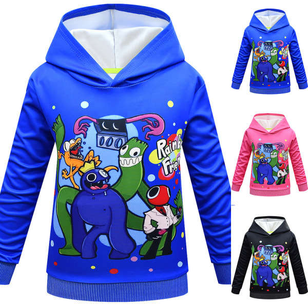 Kids Rainbow Friends Hooded Långärmad Sweatshirt Jacka Toppar Z blue 130cm