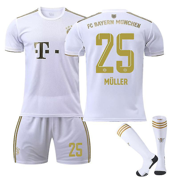 2022-2023 uusi kausi FC Bayern München Jalkapallopaidat Jalkapallopuvut T-paidat Jersey - 22 23 Muller 25 adults L(175-180CM)