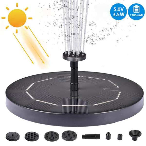 3,5W batteri Solar Fountain Creative Garden Outdoor Fountain - 3.5W color light 16cm