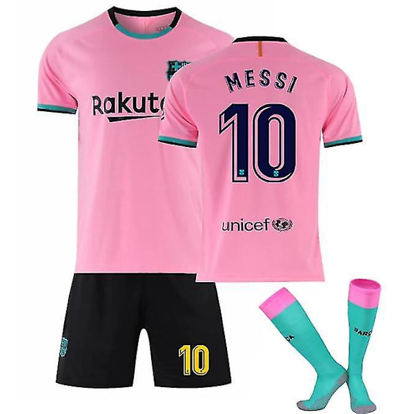 Barcelona Jersey 20-21 kotona ja vieraissa nro 10 Messi Game Uniform_1 CNMR Kid28(150-160cm)