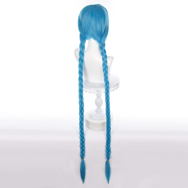 LOL Character Jinx Cosplay peruukki Sininen pitkä peruukki 120cm Y