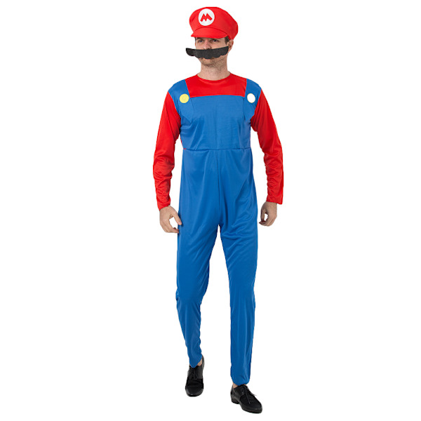 Cosplay Super Mario kostumer til voksne og børn rød L H green XL