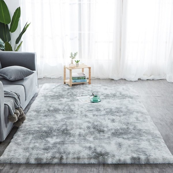 Fluffy tæpper Tæppe GRÅ 80X120CM grå grey 80X120cm-80X120cm